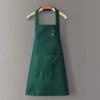 Waterproof Oil Resistant PVC Kitchen Apron with Pocket, Adjustable Back Tie Cooking Apron