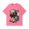 275 GSM Washed T-shirts 100% Cotton Dandadan V38 Okarun Momo Print Unisex Heavy Cotton T Shirt