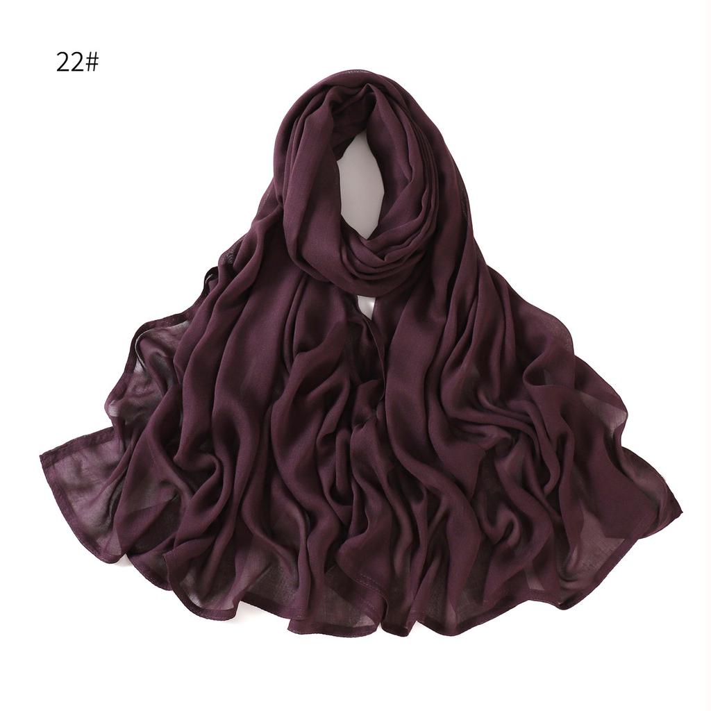 New Cotton Linen Scarf For Women Girls Students Autumn Winter Solid Color Long Scarves Soft Viscose Shawl Female Wrap Shawls