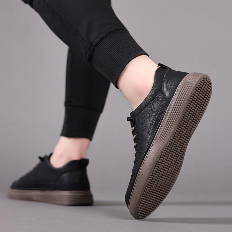 Модная кожаная модная повседневная обувь для мужчин — фото 5