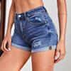 Dámské džínové klasické všestranné módní šortky s vysokým pasem