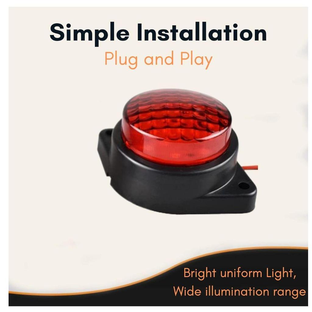 2PCS LED Trailer Marker Lights 24V Waterproof Red LED Side Marker Chicken Lights Universal for Semi Truck Freightliner Cargo