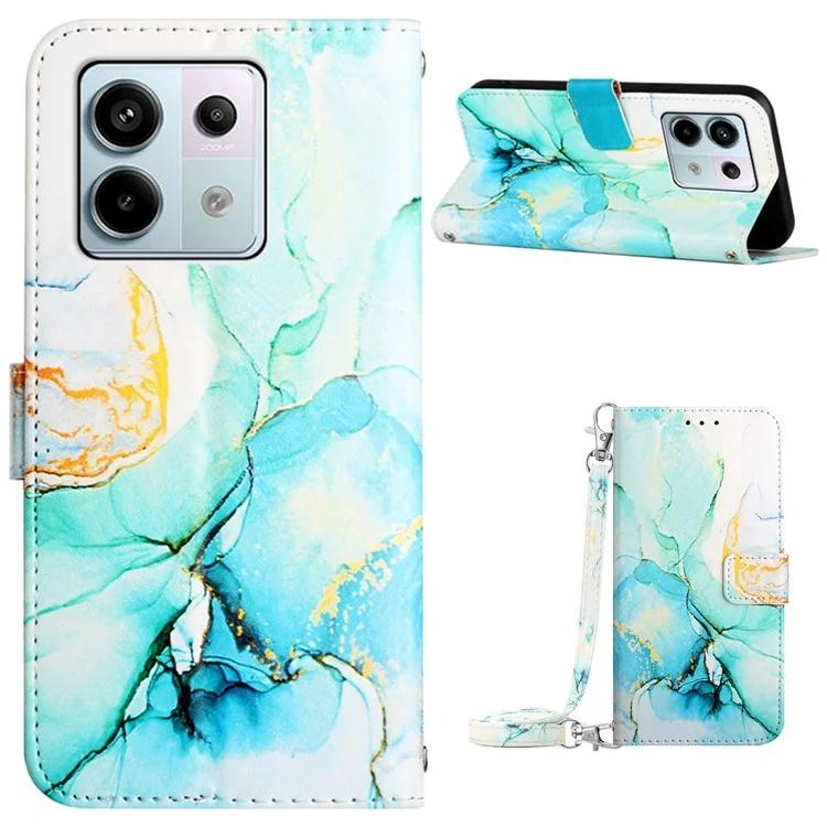 

YB Pattern Printing Leather Series-6 For Xiaomi Redmi Note 13 Pro 5G / Poco X6 5G Leather Case with Straps