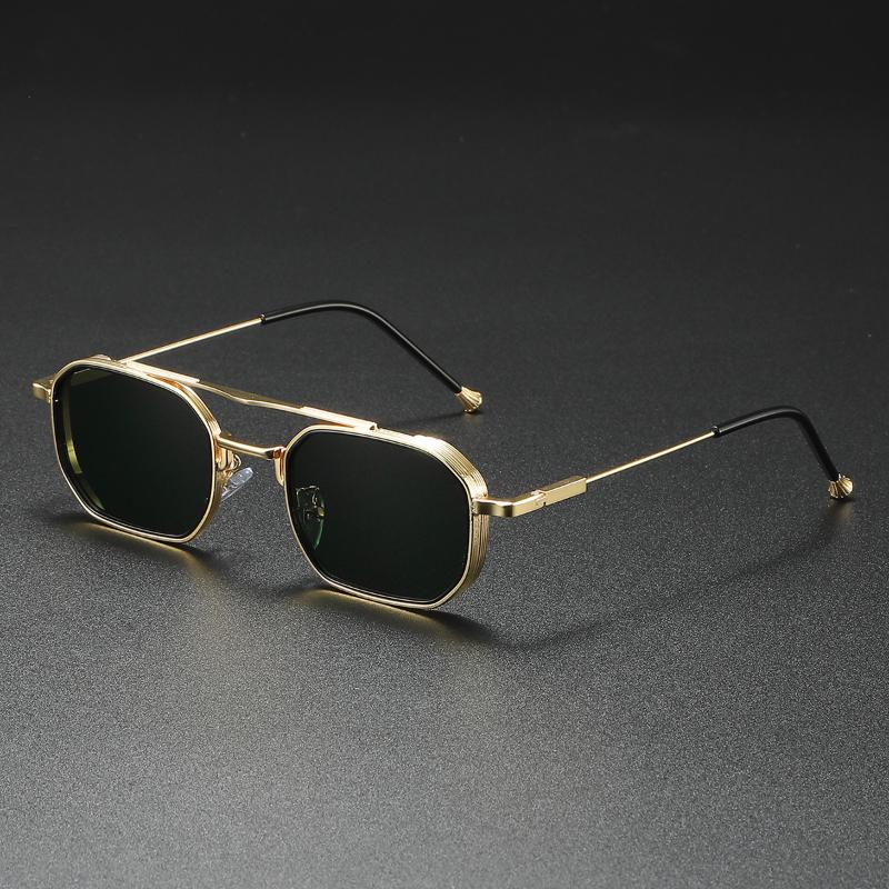 

Non-polarized Vintage Sun Glasses Men Women Ultralight Double Beam Square Metal Frame Outdoor Ultraviolet Protection Sunglasses Regular