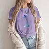 Women's Fashion Casual Printed Round Neck Short Sleeved Pullover T-Shirt Top