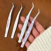 High Precision Curved Stickers Tweezers Lashes Extension Tweezer  Miniature Scene Stickers