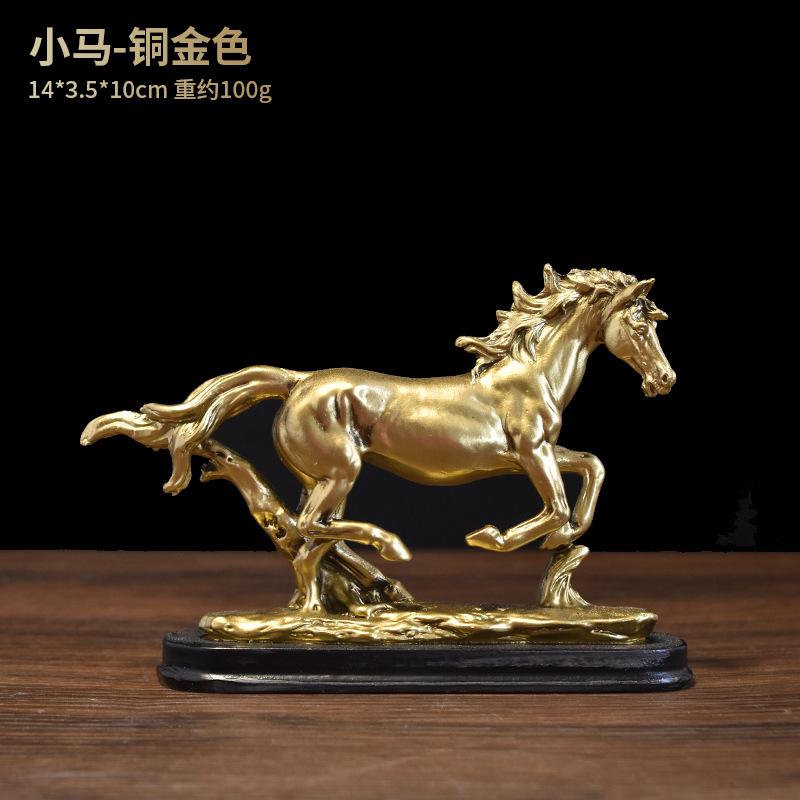 Figurine Collectible Horse Ornament Tabletop Decoration Sculpture for Furniture Desk Decoration Bookcas Office Home Decor