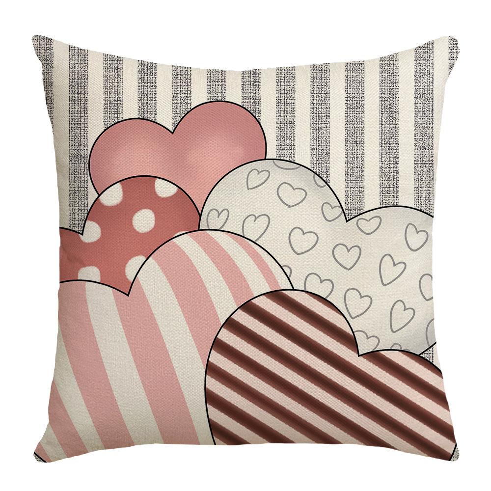 

Розовая Милая Простой Принт Наволочка Кровать Спальня Гостиная Диван Подушка День Святого Валентина Подушка 45 * 45Cm (without core)