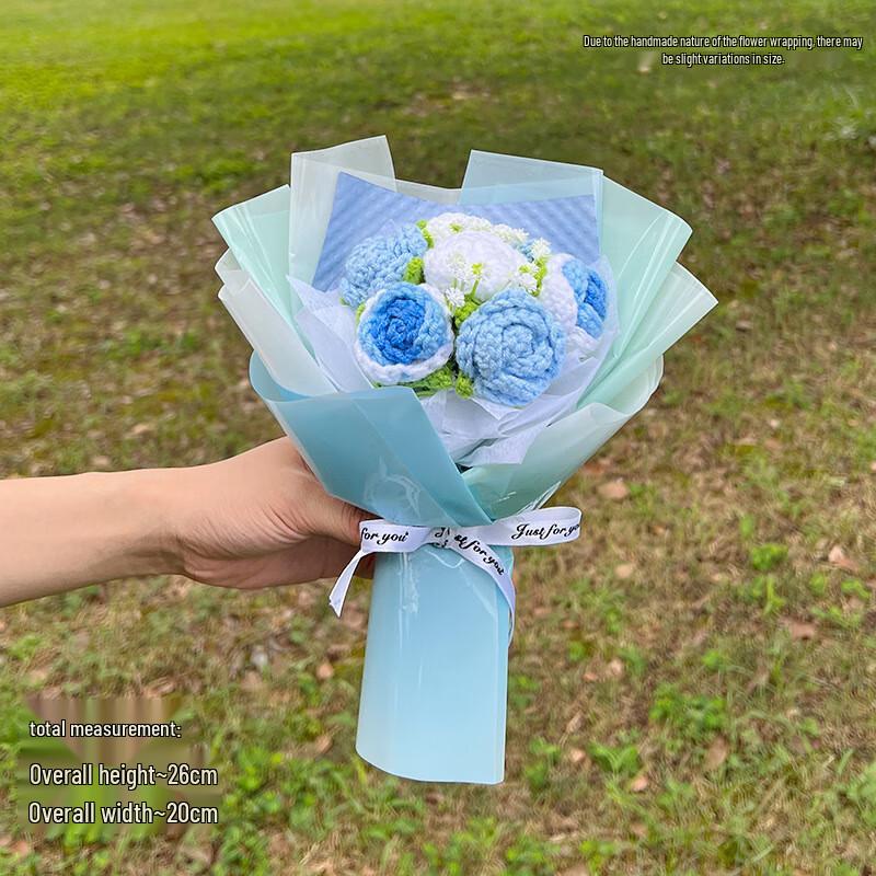 OJW Handmade Knitted Flower Bouquet