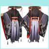 Original Genshin Impact Black Main Cosplay Costume Set Polyester Fabric Game Theme Characters)