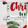 2pcs   plane printing Popular Curtain Panels Surfing Santa_ Palm Trees Versatile Polyester (without rod) Holiday Perfect for