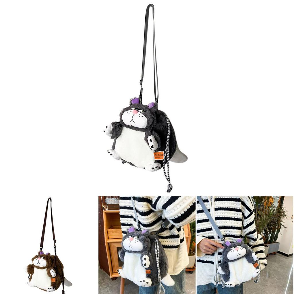 2023 New Creative Road Xifa Cat Shoulder Bag Adorable And Funny Cartoon Plush Toy Crossbody Bag
