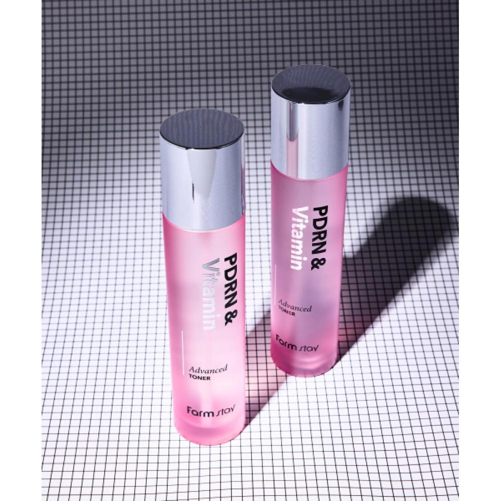 Farmstay Pdrn   Vitamin Advanced Toner 120ml  + Sample Kit Free 