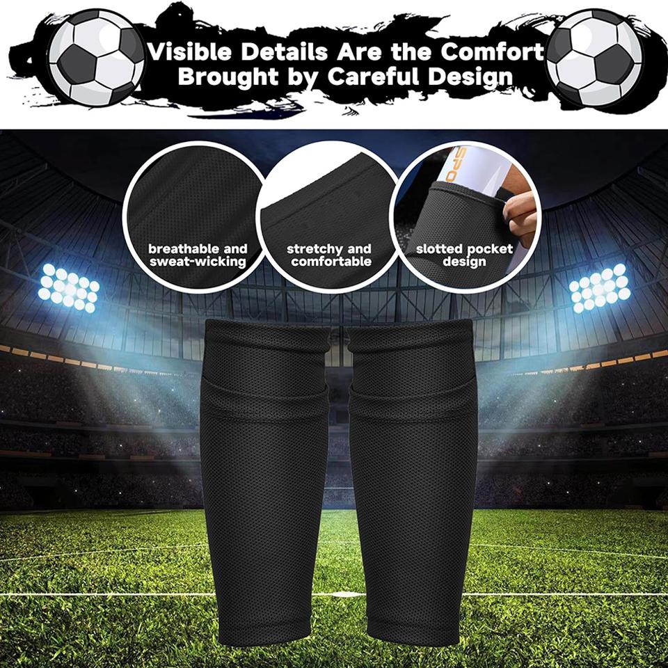 Durable And Safe Loogdeel Soccer Shin Guards Kids Youth Adults Legging Support Sleeves With Optimized Insert Pocket Football Shin Protect Board
