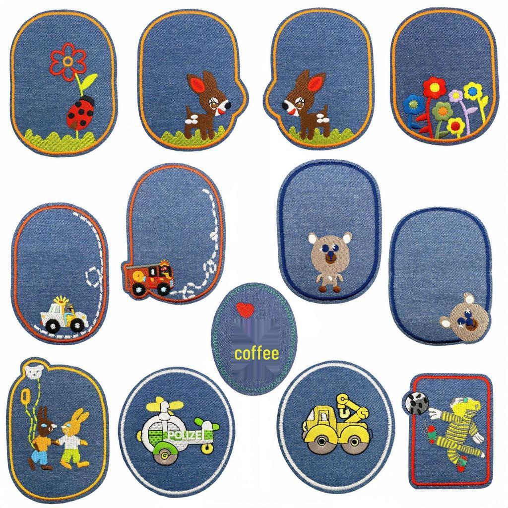 Denim Animal Embroidery Patch for Clothing and Bags