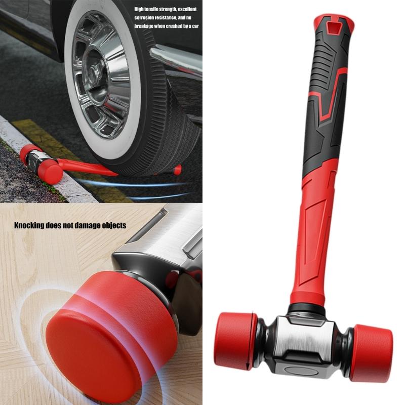 Rubber Mallets Hammer Vibration Reducing Fibre Handle Essential For Floor Installations And Camping Equipment Assembly