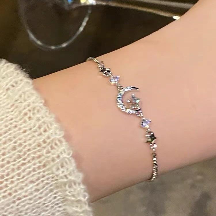 Star Moon Sophisticated Zircon Bracelet For Women Fashionable Chic Jewelry