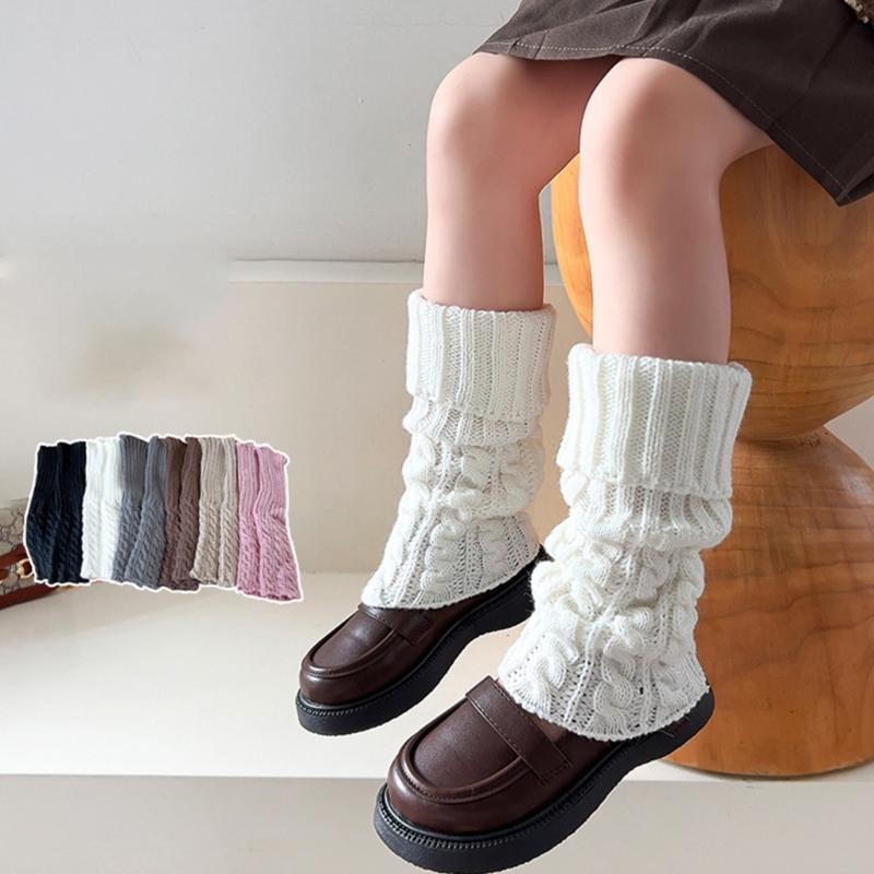 Fashion Knit Leg Warmers for Little Girls Knee High Socks for Dress Toddler Winter Slouchy Socks Thicken Warm Leggings