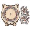Brain Burning Cat-shaped Jigsaw Cute Kitten Unique Irregular Puzzle Cat Wooden Puzzle  For Adults