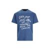 Polo Letter Pattern Printed Crew Neck Short Sleeve T-Shirt Men Tops Dark-Blue 710936359-001