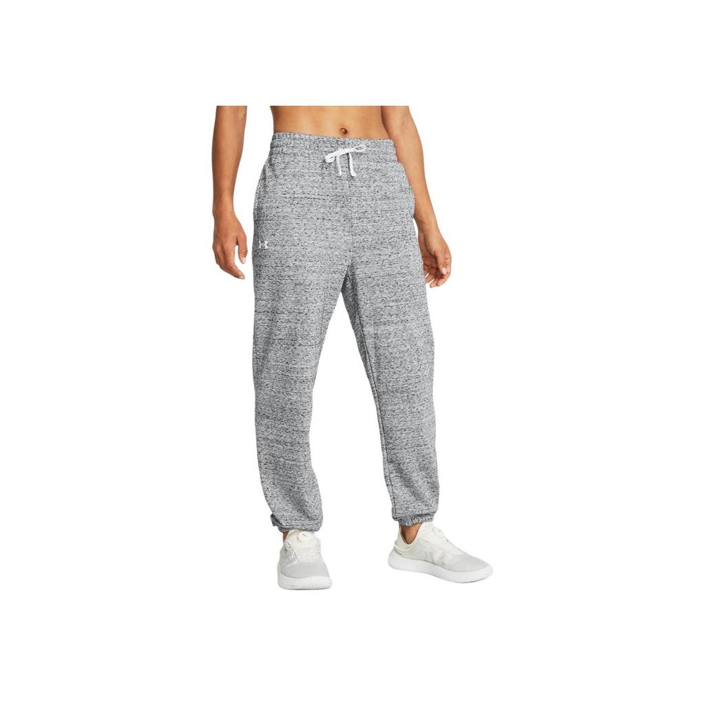 Under Armour Casual Breathable Lace-Up Mid-Rise Knitted Sports Pants Women Bottoms Gray 1382774-011