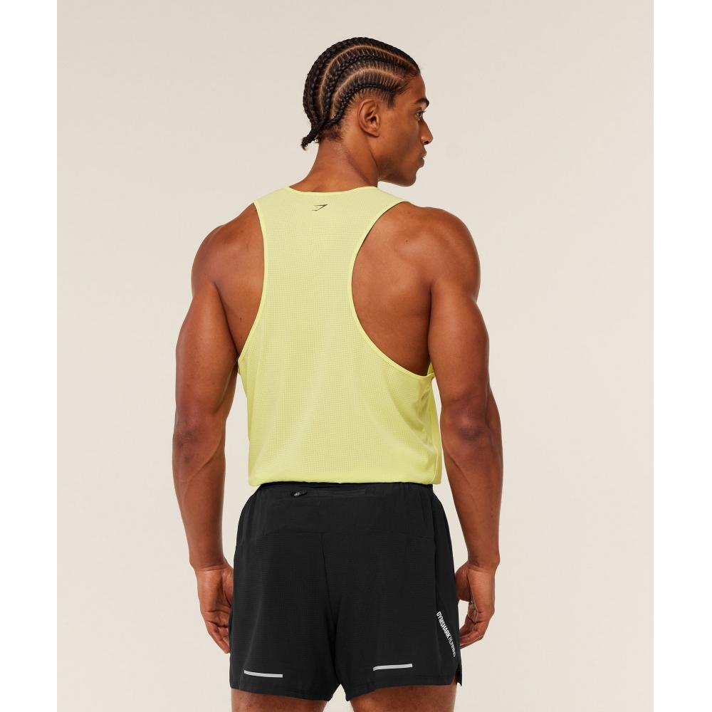 Gymshark Running Tank Sorbet Yellow A3c1r Ybtx