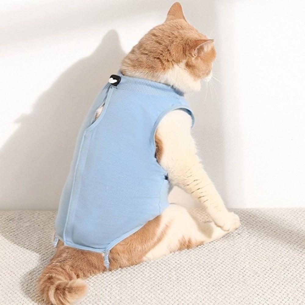 Weicher Erholungsanzug für Katzen Verstellbarer Katzen-Overall Haustier Anti-Leck-Anzug Für Hunde Katzen