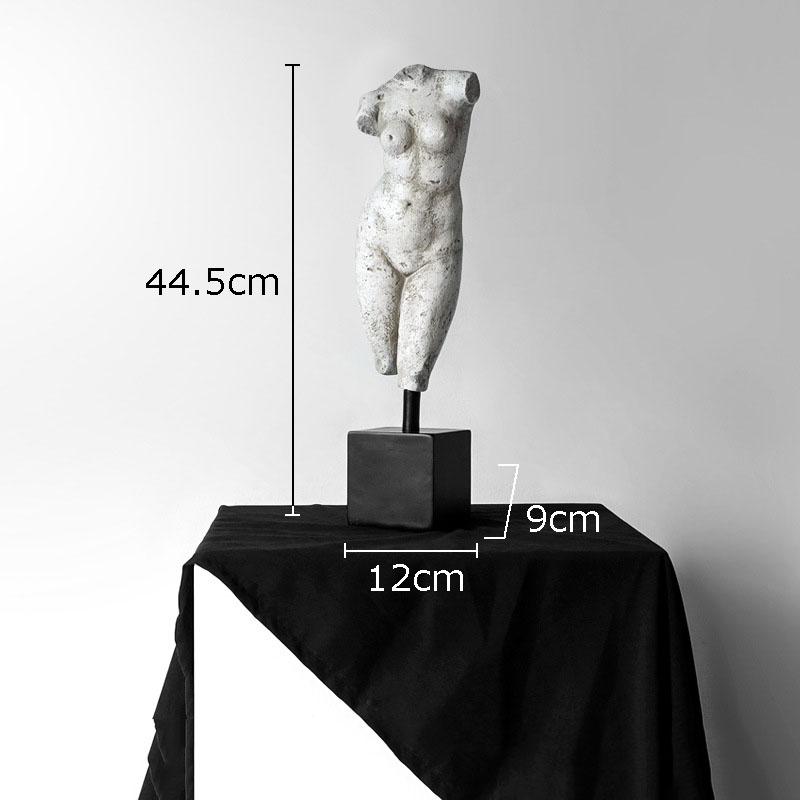 Broken Aesthetics Human Body Sculpture Imitation Plaster Retro Body Art Statue Character Resin Crafts Desk Decoration Ornaments