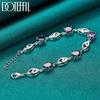 Purple AAA Zircon Silver Bracelet Women's Wedding Gift Fashion Jewelry