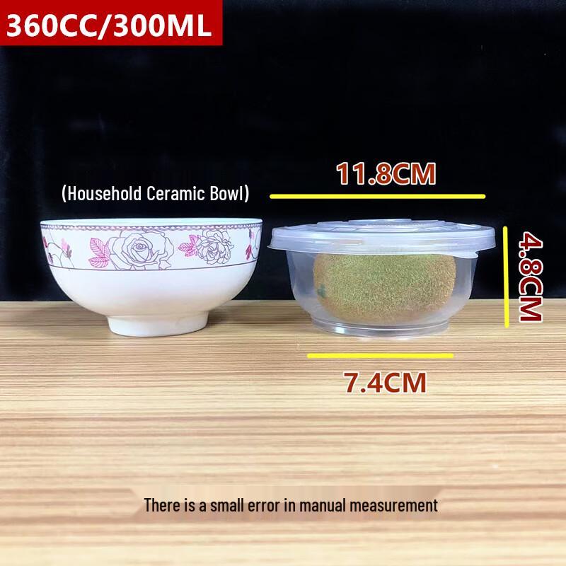 

Disposable Plastic Round Food Containers with Lids (50 Sets)