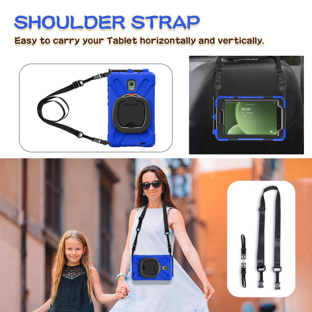 Para Samsung Galaxy Tab Active5 SM-X300 Capa Suporte Capa de Tablet Robusta com Alça de Ombro