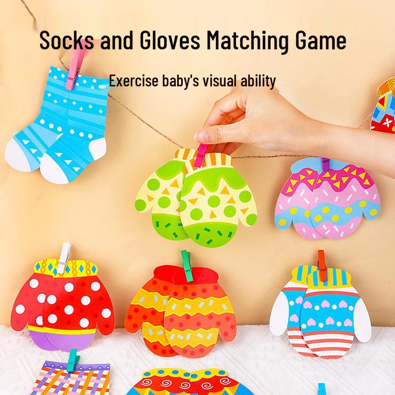 Children's Sock Matching Puzzle for Early Education