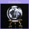 Versatile 60mm 3d Crystal Ball Glass Laser Engraved Miniature Earth Sphere For All Occasions