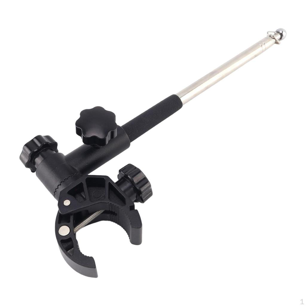1.2 Meter Adjustable Boat Flag Pole Holder Kit for 0.6-1.75" Rails with 360° Rotation