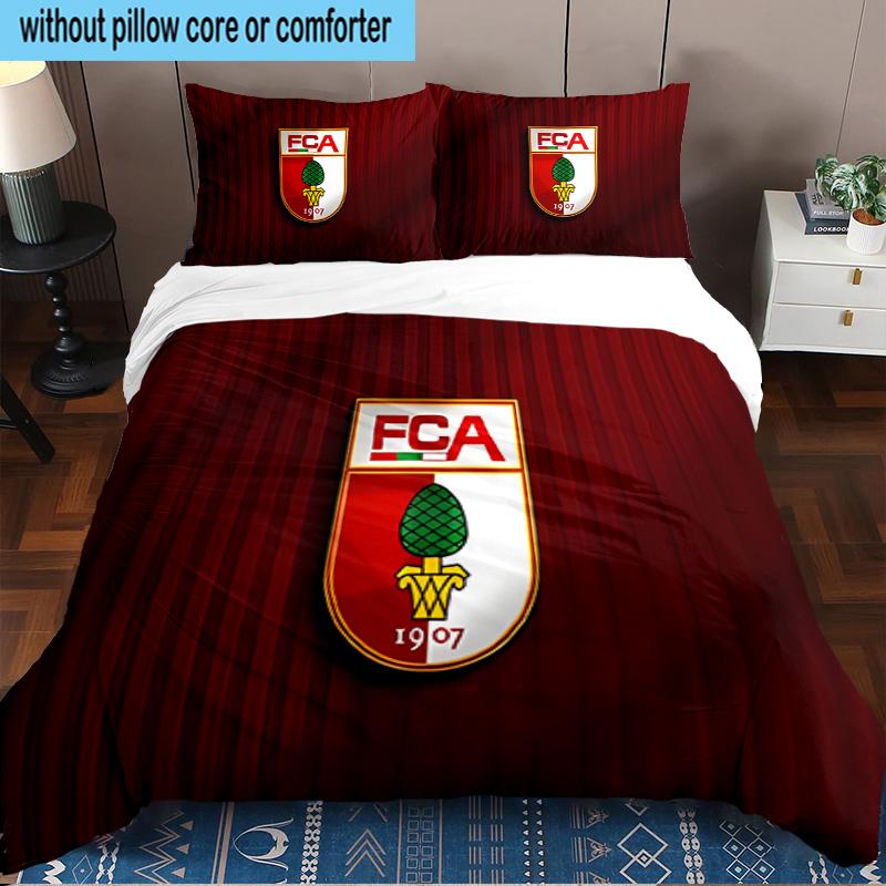Augs-burg Football Crest 3PCS Bedding set,Ideal for1pc Duvet Cover And 2pcs Pillowcases Perfect for Christmas gift,Ideal for Bedroom, Dormitory