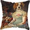Vintage maleri Katt Hund Dyr Putetrekk Bil Dekor Putetrekk Hjem Sovesofa Putetrekk