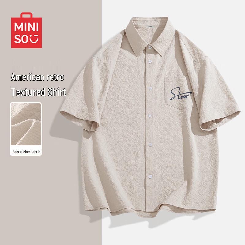 MINISO Men s Summer Casual Short Sleeve Shirt M