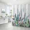 Shower Curtain Waterproof And Mildew-Proof 3D Digital Printing Plant Printing Shower Bath Bathroom Partition Curtain Free Punching