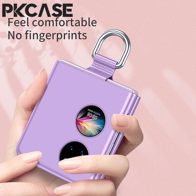 Skin Feel Ring Clasp Phone Case For Huawei P50 Pocket Shockproof Finger Buckle Cover