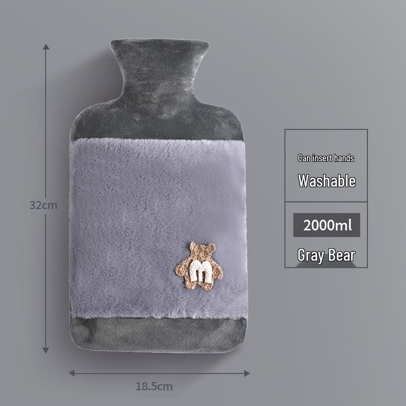 Cartoon Animal Plush Hot Water Bottle with Explosion-proof Liner - New Style for Students