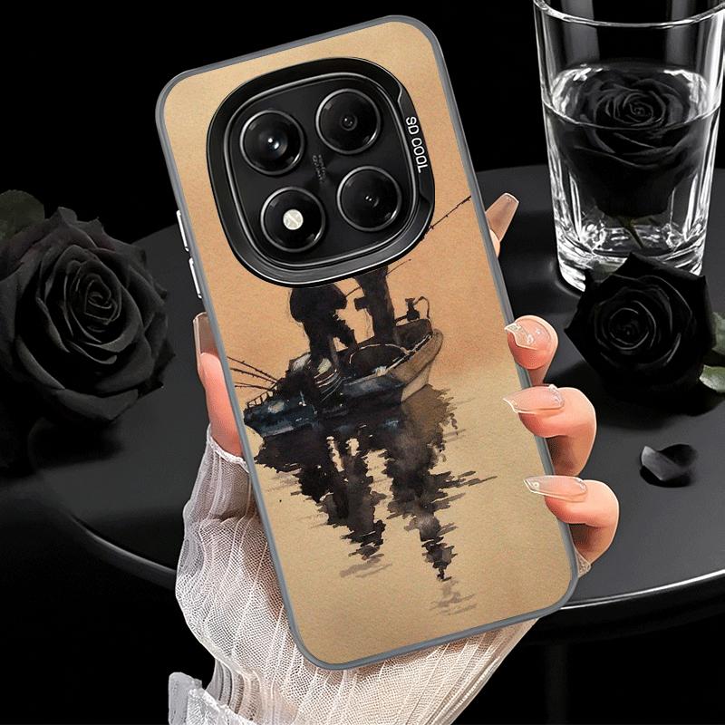 Hunting Fishing Man Soft Phone Case for Xiaomi Redmi Note 13 14 15 Pro Plus 12S 12 11S 11 11T 10S 10 Shockproof Cover Back Shell