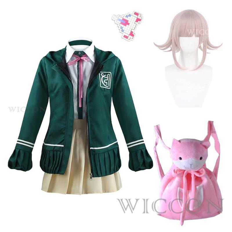 Nanami Chiaki Cosplay Anime Danganronpa Cosplay Costume High School Students Uniform Long-sleeved Jacket Short Skirt Loli Skirt
