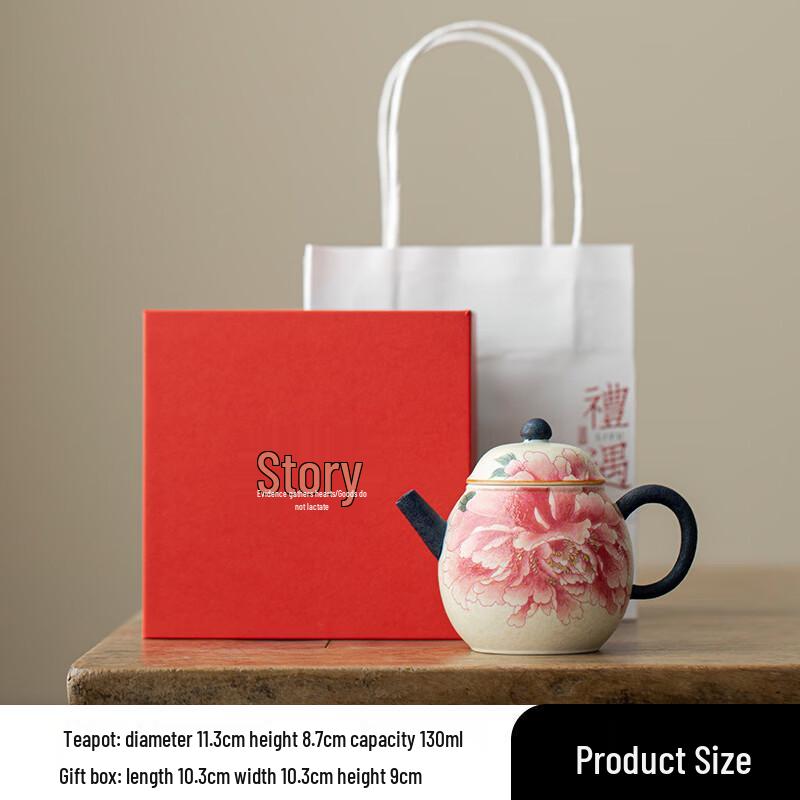 Haofeng Ceramic Peony Teaware Set