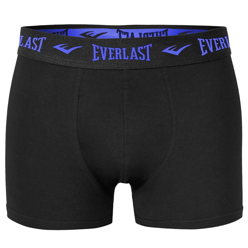 EVERLAST Erkek Boxer Şort 4 Adet Pamuklu Külot Siyah Renk Logo