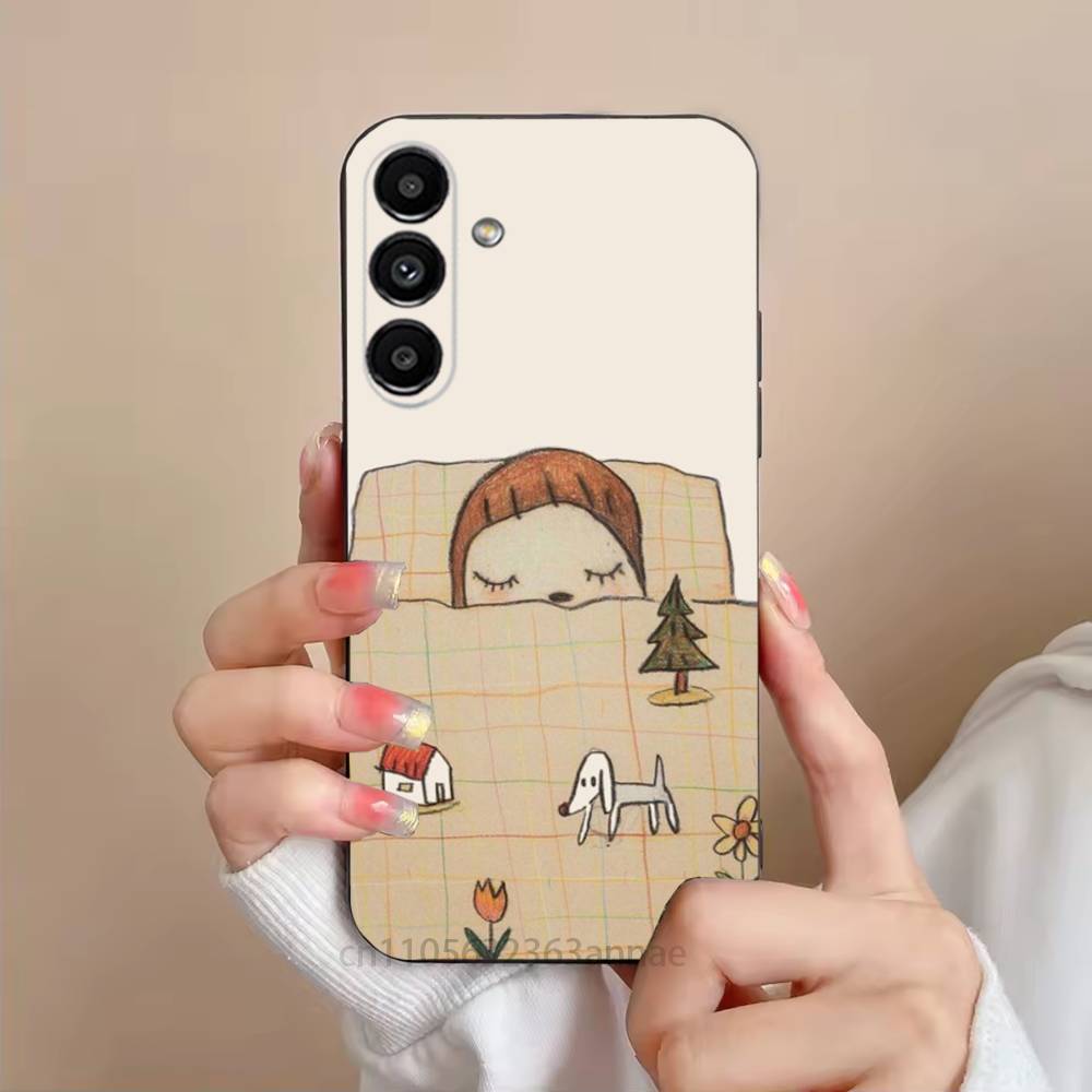 Y-Yoshitomos Art N-Nara Phone Case For Samsung Galaxy S21 22 23 24 S25 Ultra PlusS20 FE S10 Plus  Cover Funda