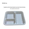 Degradable Three-Compartment Disposable Meal Prep Containers