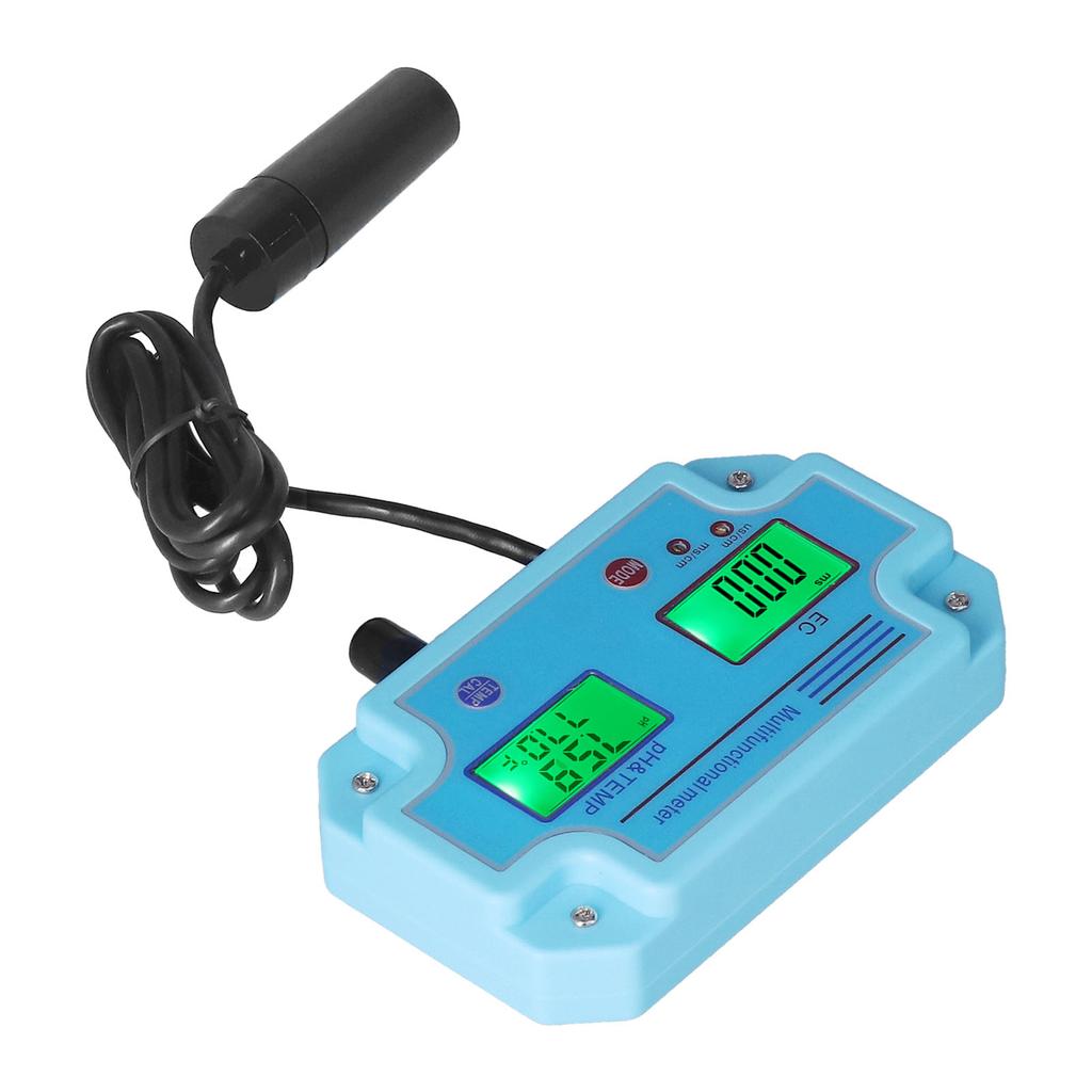 Metru PH EC Temperatură DC 6V Portabil de Înaltă Precizie LCD Monitor Hidroponic Multifuncțional
