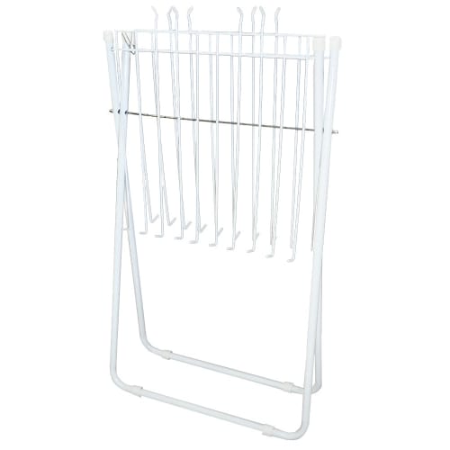 Zenkakyo Alloy Steel Indoor Clothes Drying Rack, Foldable Towel Hanger, Holds 20 Towels, ZB-5005