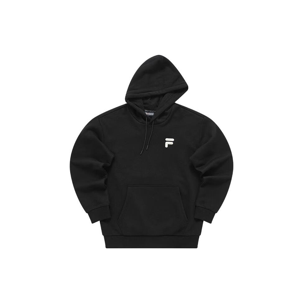 FILA Fusion Cartoon Pattern Fleece Hoodie Unisex hoodies Black T11U343207FBK