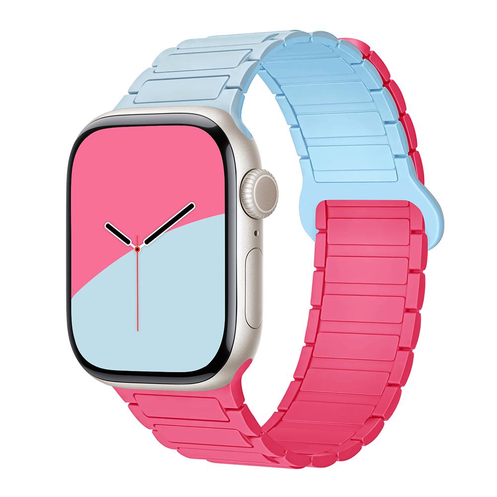 Magnetic Silicone Strap for Apple Watch Band Ultra 2/3 49mm 44mm 40mm 42mm 46mm 41mm 45mm Bracelet IWatch Series 11 10 9 8 7 6 SE 5 4 Correa